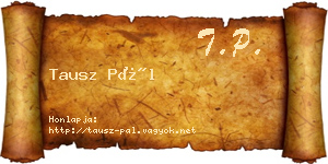 Tausz Pál névjegykártya